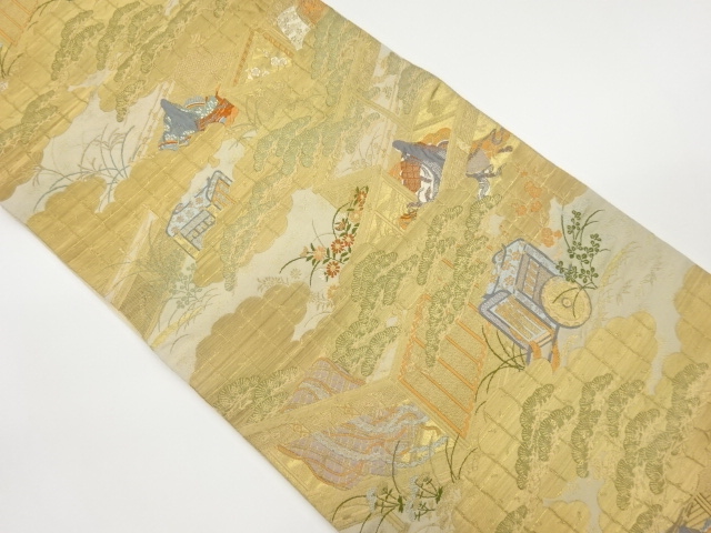 JAPANESE FUKURO OBI / WOVEN CARRIAGE / BY HATTORI ORIMONO